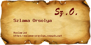 Szlama Orsolya névjegykártya