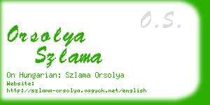 orsolya szlama business card